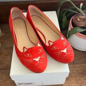 Charlotte Olympia Ruby Swarovski Crystal Flats